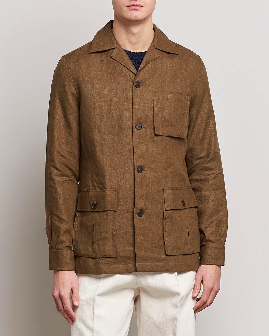 Mies | Takit | 100Hands | Linen Travellers Jacket Green