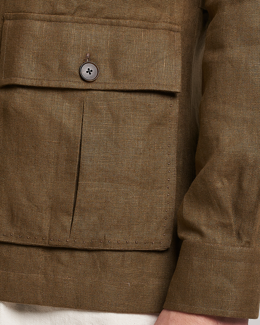 Mies | Takit | 100Hands | Linen Travellers Jacket Green