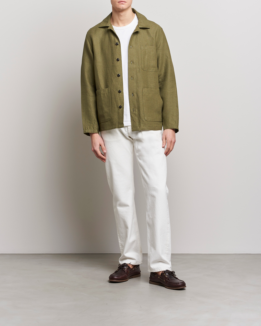 Mies | Kauluspaidat | Peregrine | Grange Linen Shacket Khaki