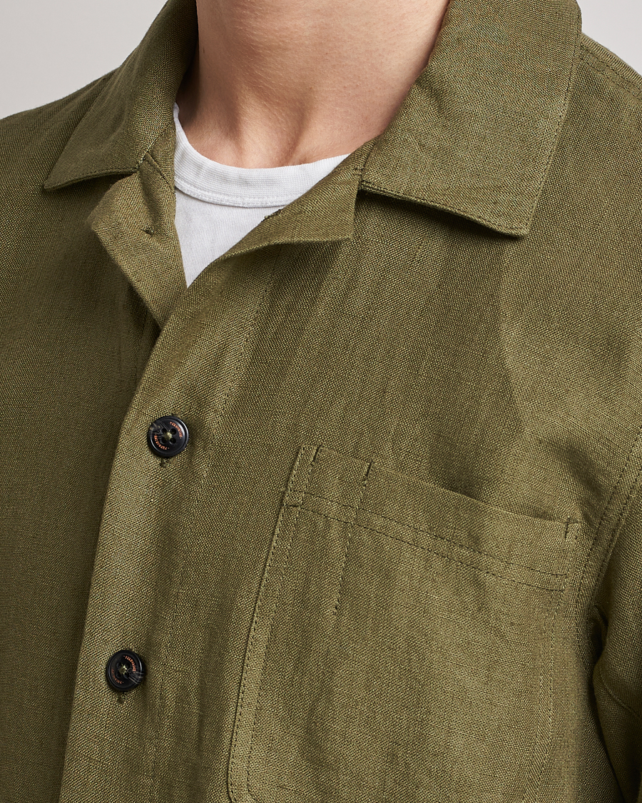 Mies | Kauluspaidat | Peregrine | Grange Linen Shacket Khaki