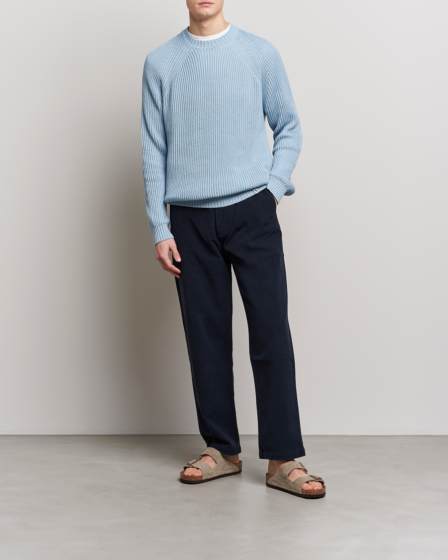 Mies | Puserot | Peregrine | Harry Organic Cotton Sweater Seafoam