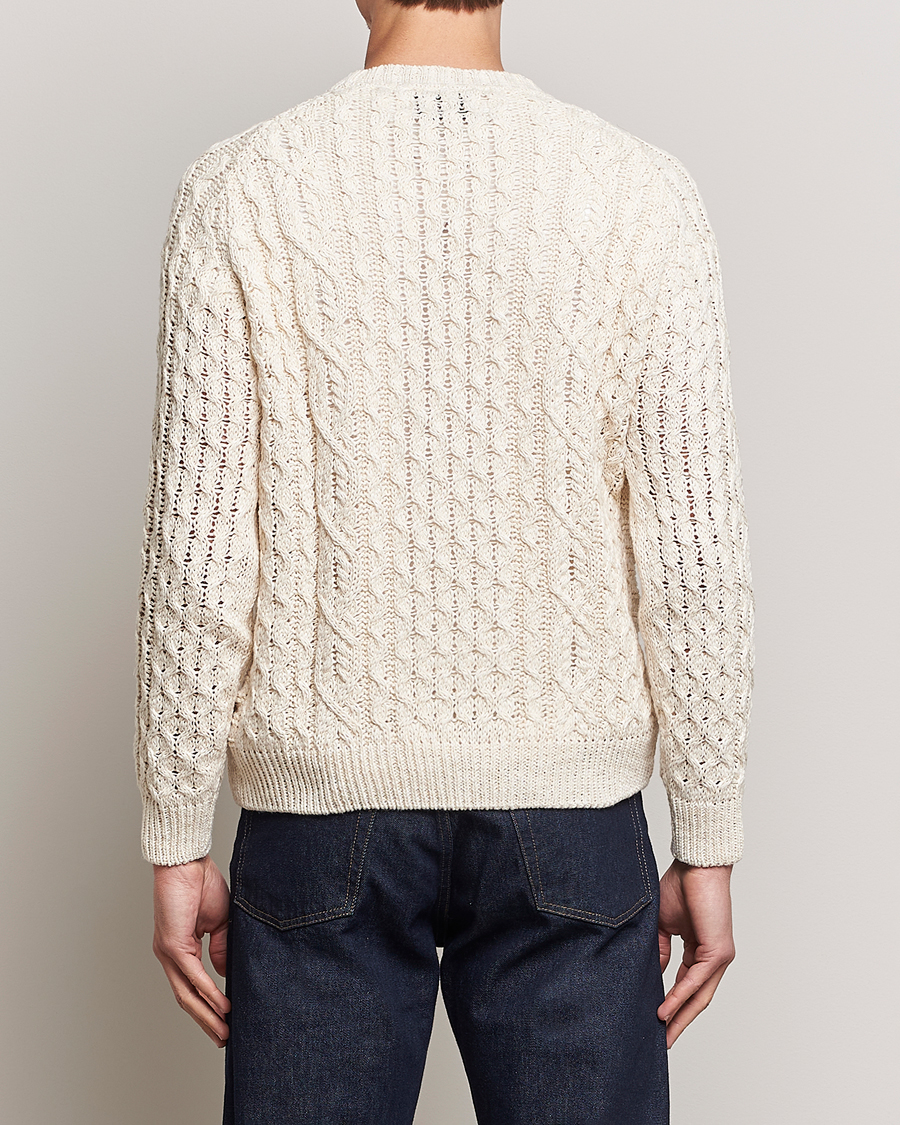Mies | Puserot | Peregrine | Linen Arran Jumper Cream