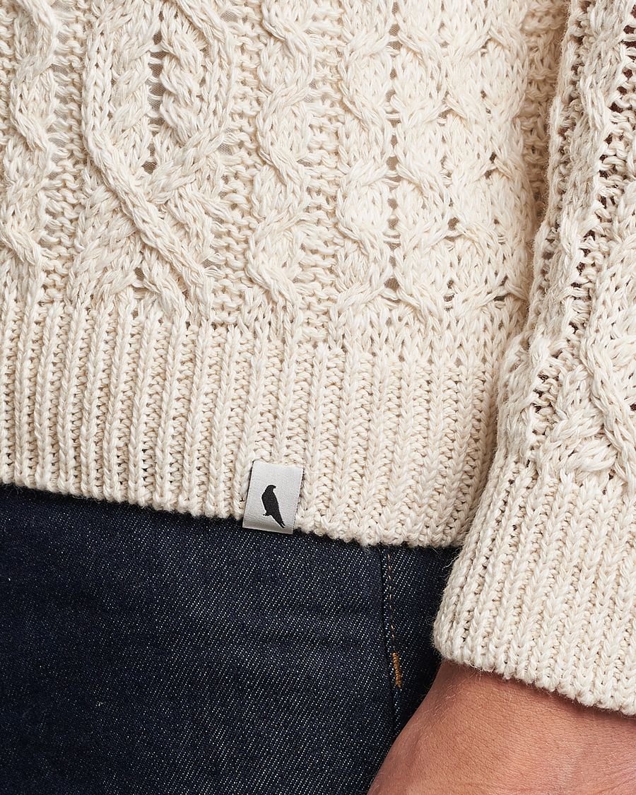 Mies | Puserot | Peregrine | Linen Arran Jumper Cream