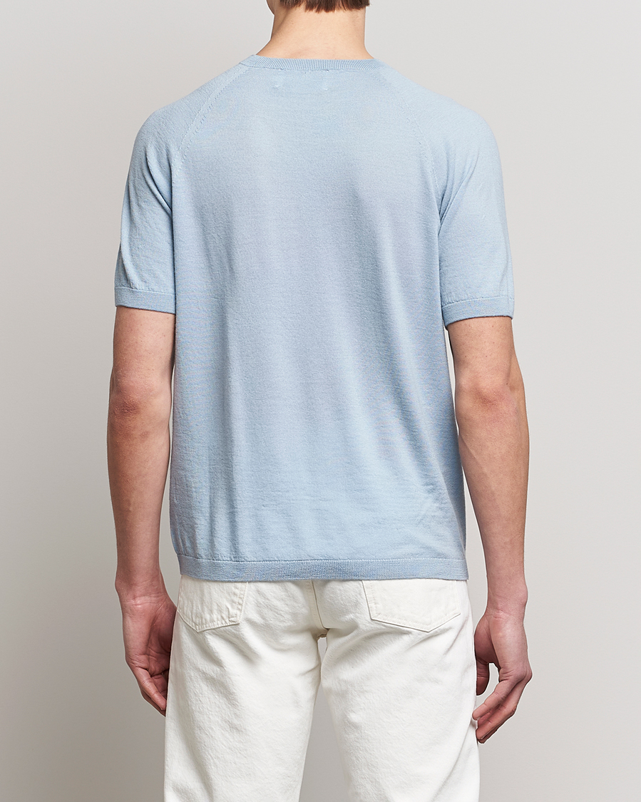Mies | T-paidat | Peregrine | Knitted Wool T-Shirt Ocean