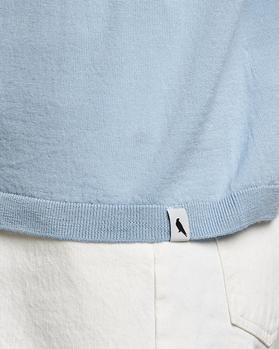 Mies | T-paidat | Peregrine | Knitted Wool T-Shirt Ocean