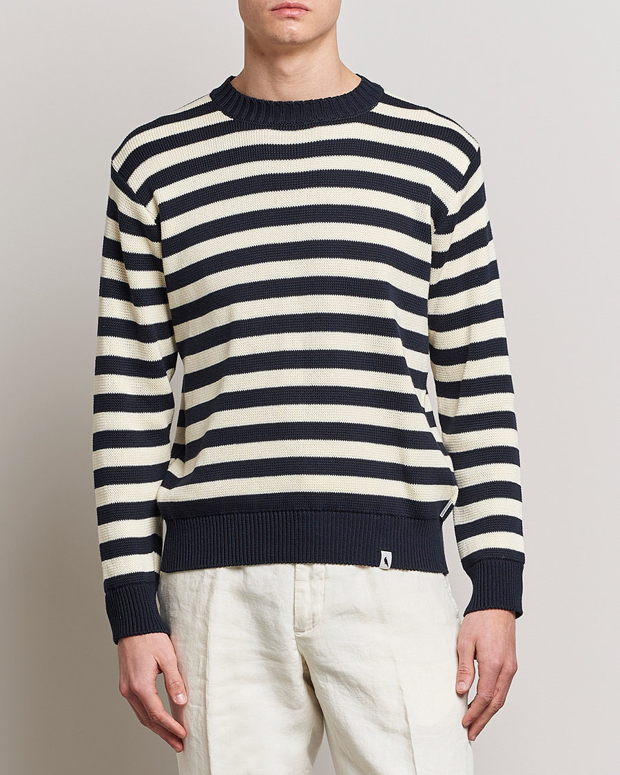 Mies | Best of British | Peregrine | Richmond Organic Cotton Sweater Navy