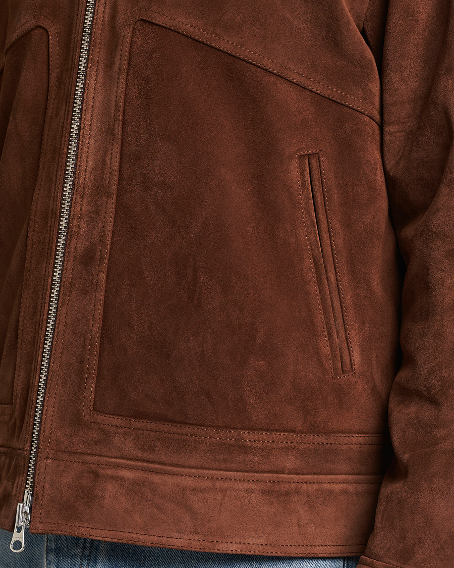 Mies | Takit | GANT | Suede Jacket Mahogany Brown