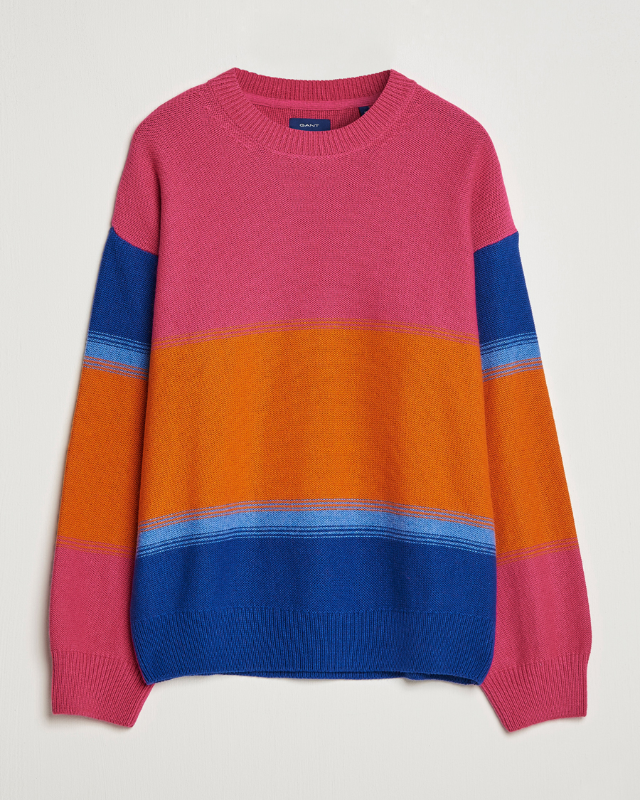 Mies | Puserot | GANT | Degraded Striped Knitted Sweater Multi