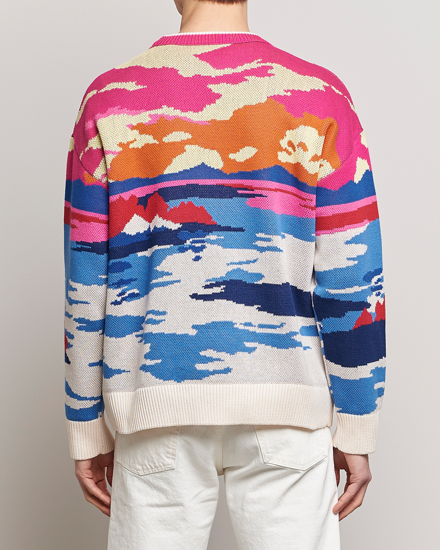 Mies | Puserot | GANT | Landscape Printed Knitted Crew Neck Multi