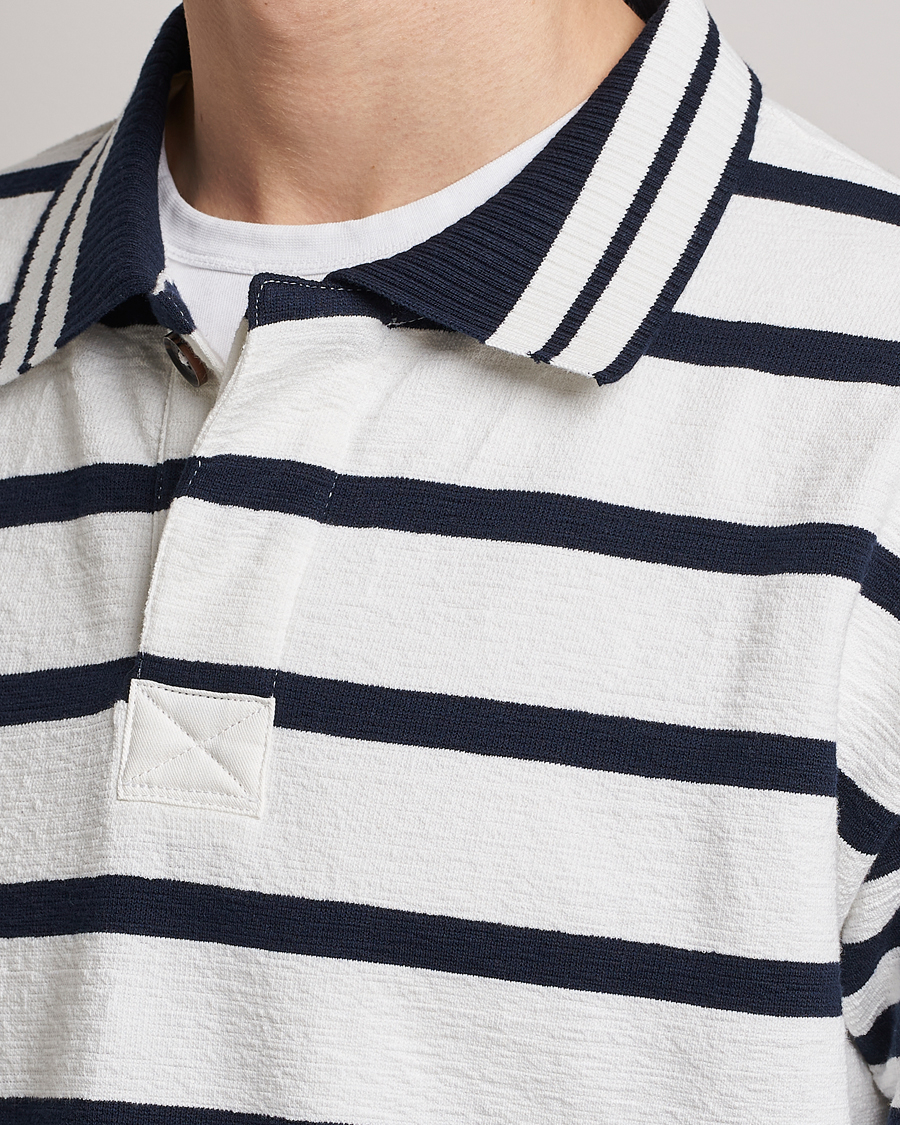 Mies | Puserot | GANT | Heavy Knitted Striped Rugger Eggshell