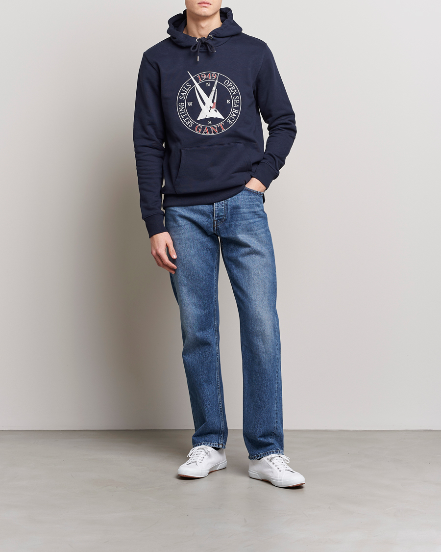 Mies | Puserot | GANT | Sailing Hoodie Evening Blue