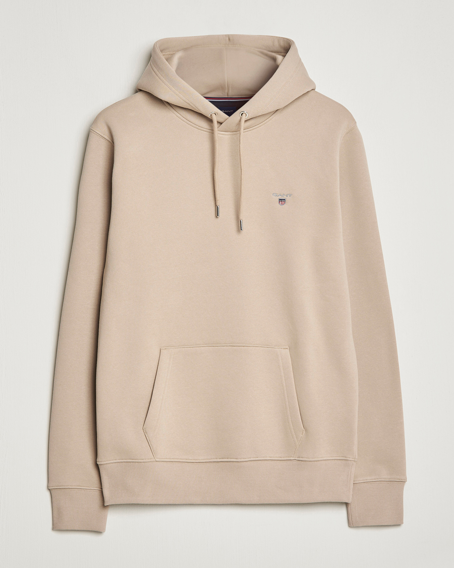 Mies | Puserot | GANT | Original Shield Logo Hoodie Concrete Beige