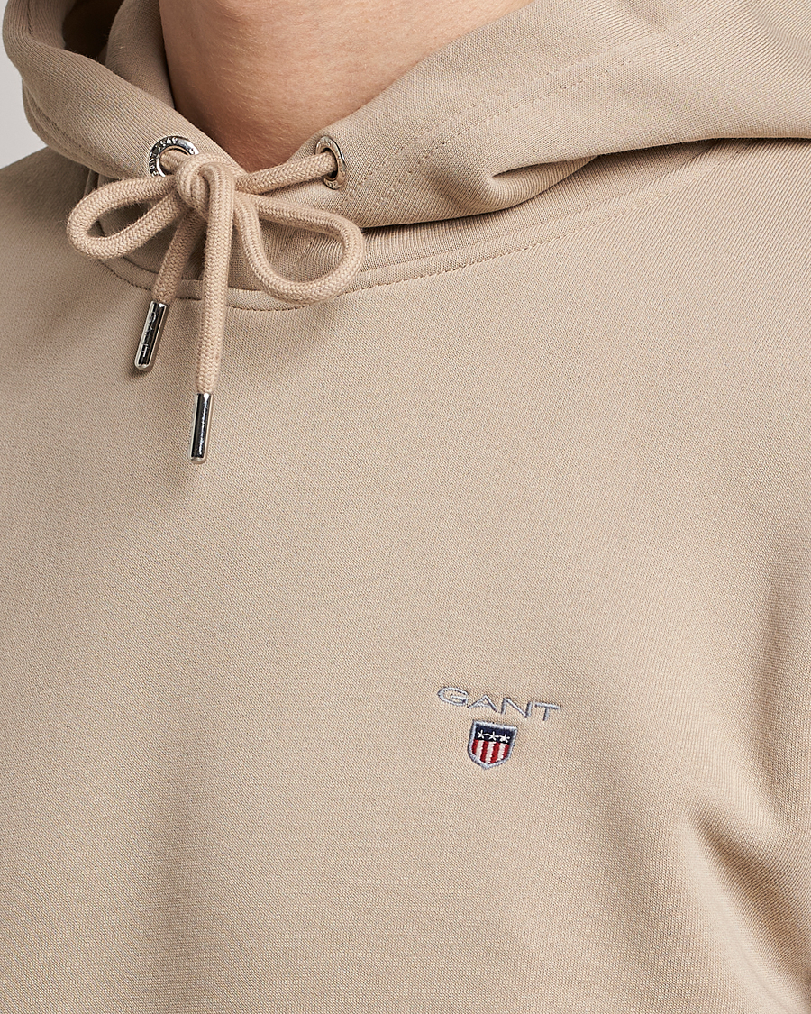 Mies | Puserot | GANT | Original Shield Logo Hoodie Concrete Beige