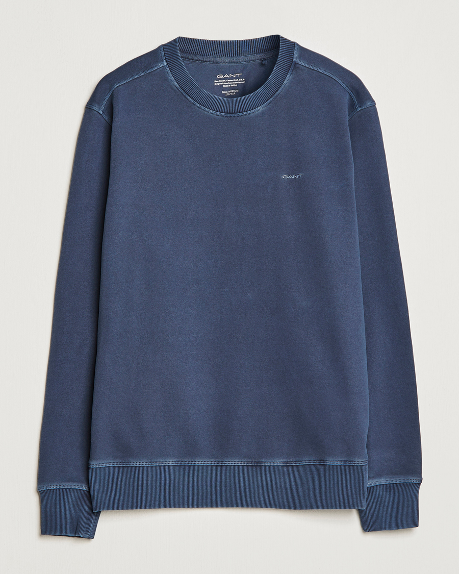 Mies | Puserot | GANT | Sunbleached Crew Neck Sweatshirt Evening Blue