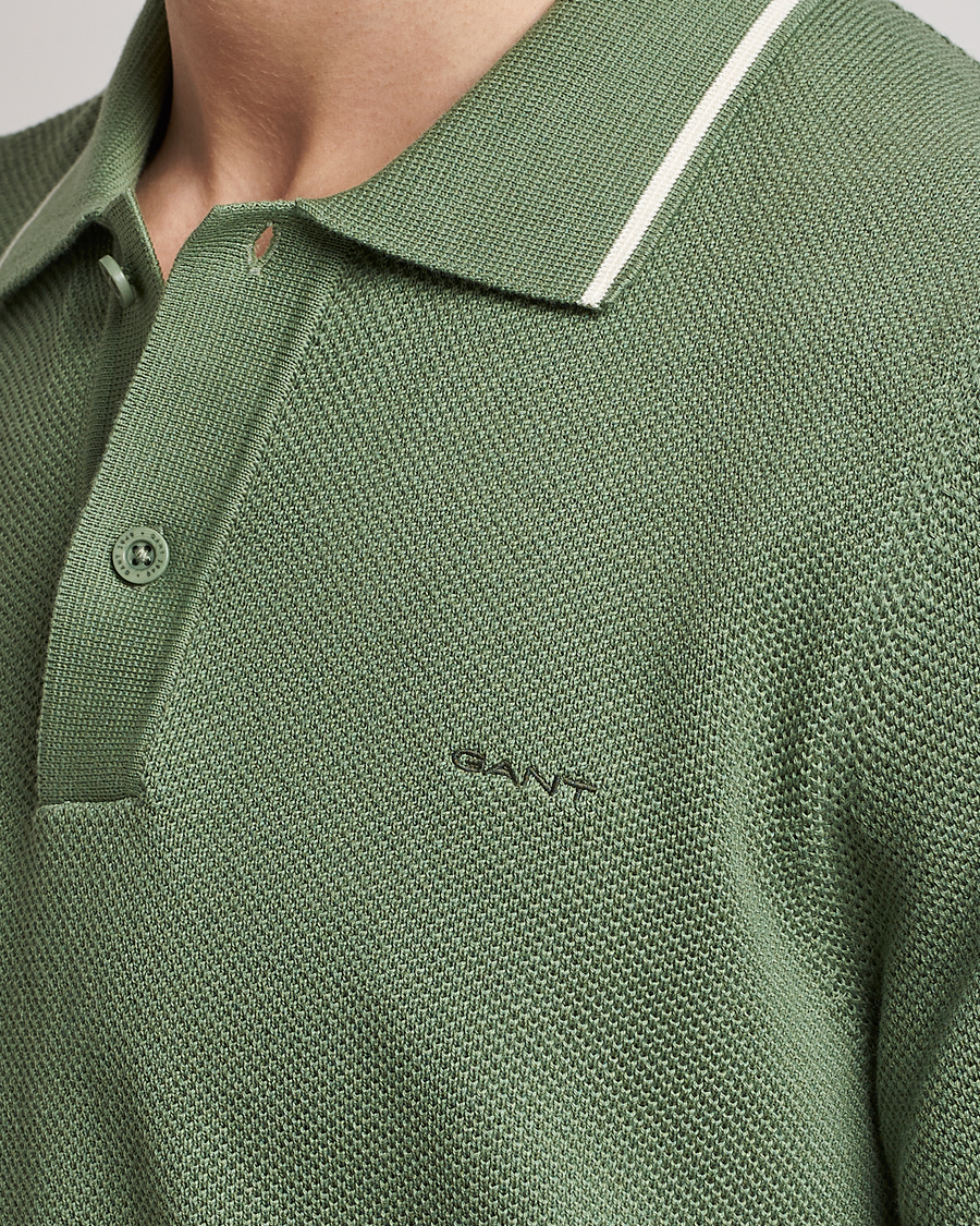 Mies | Pikeet | GANT | Cotton Knitted Polo Calamata Green