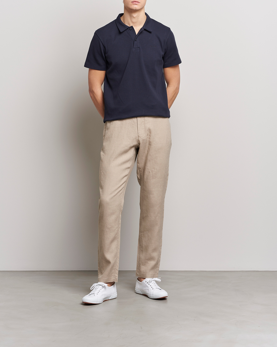 Mies | Housut | GANT | Relaxed Linen Drawstring Pants Concrete Beige