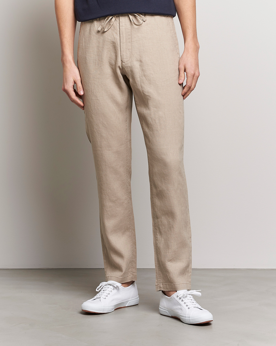 Mies |  | GANT | Relaxed Linen Drawstring Pants Concrete Beige
