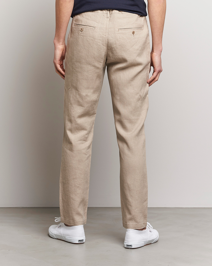 Mies | Housut | GANT | Relaxed Linen Drawstring Pants Concrete Beige