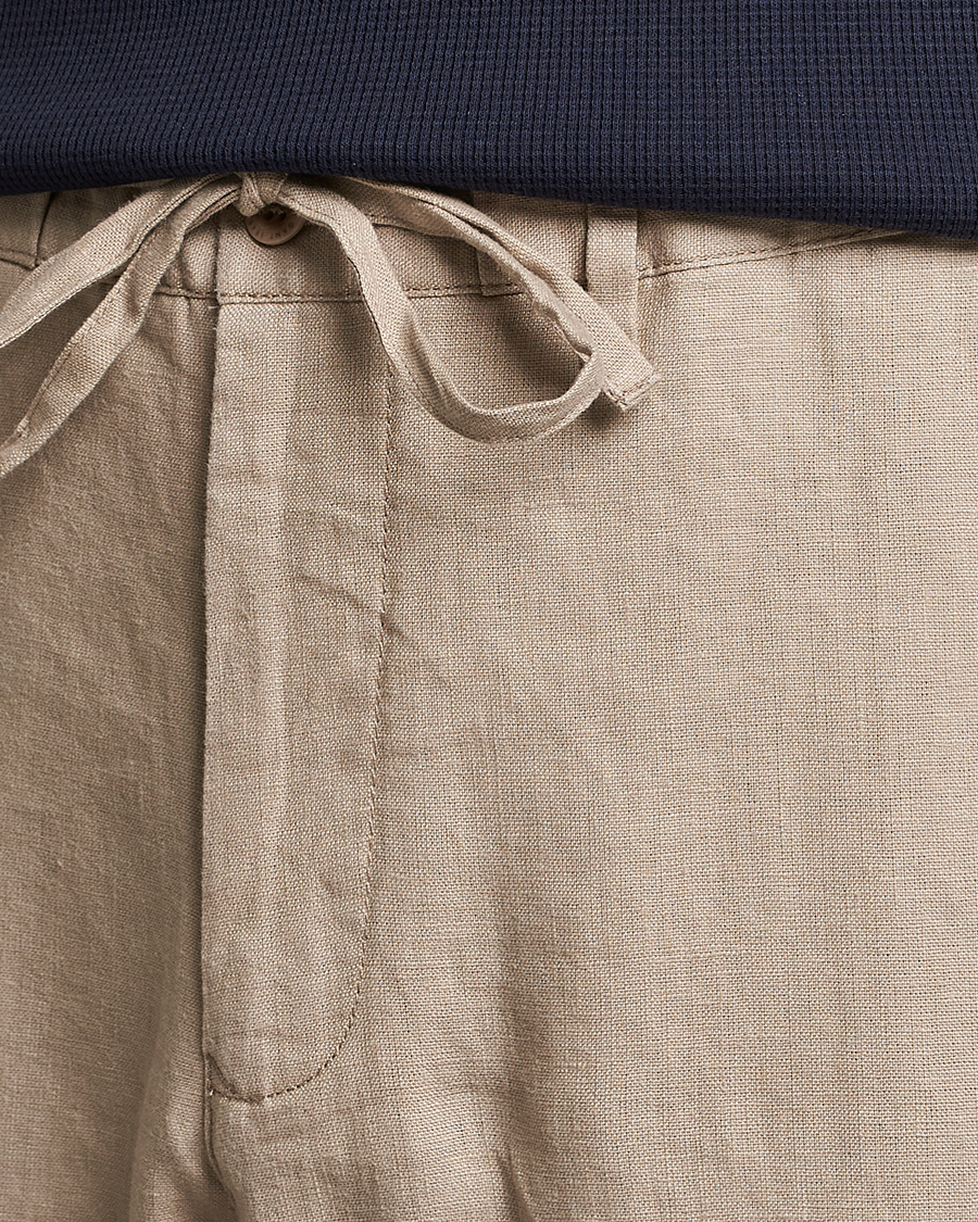 Mies | Housut | GANT | Relaxed Linen Drawstring Pants Concrete Beige