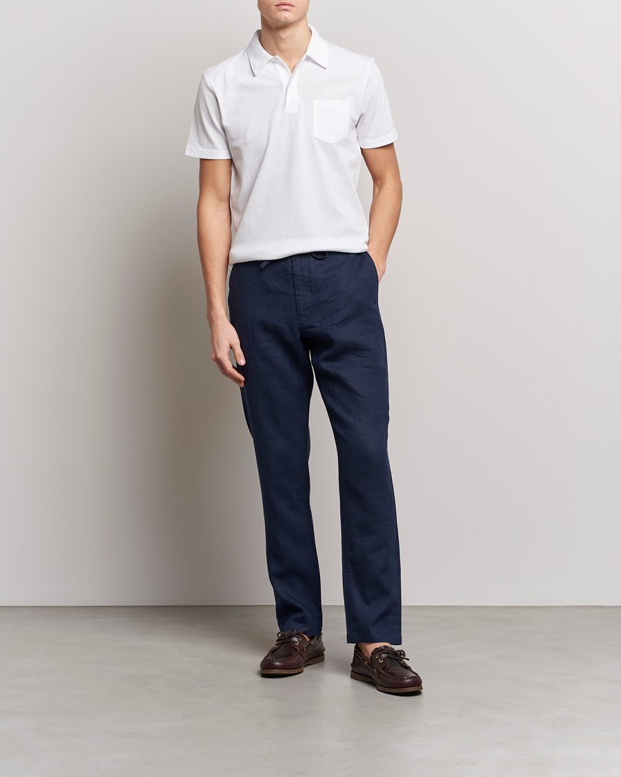 Mies | Housut | GANT | Relaxed Linen Drawstring Pants Marine