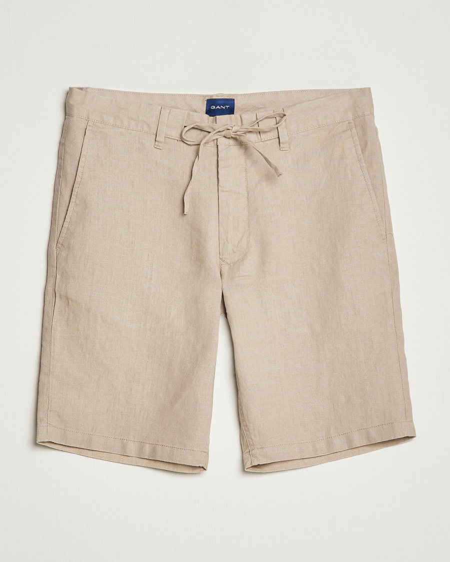 Mies | Shortsit | GANT | Relaxed Linen Drawstring Shorts Concrete Beige
