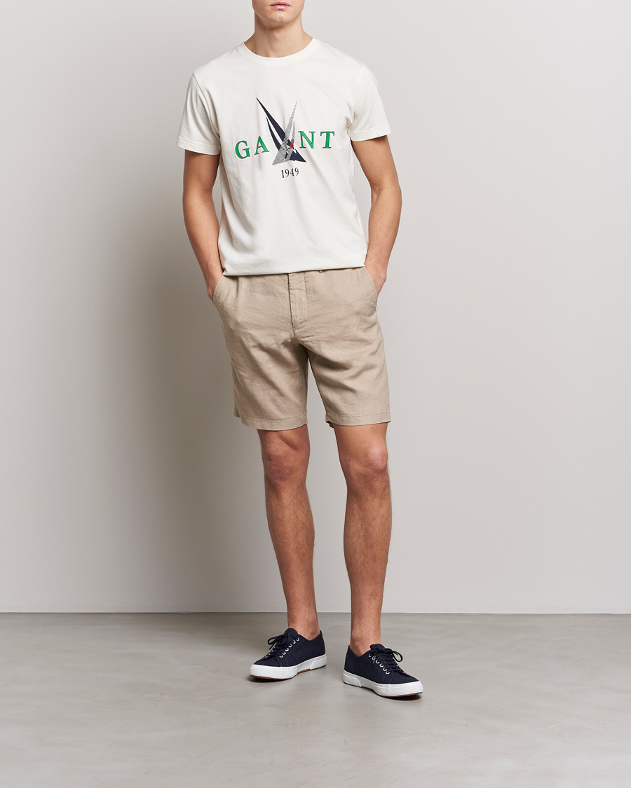 Mies | Shortsit | GANT | Relaxed Linen Drawstring Shorts Concrete Beige