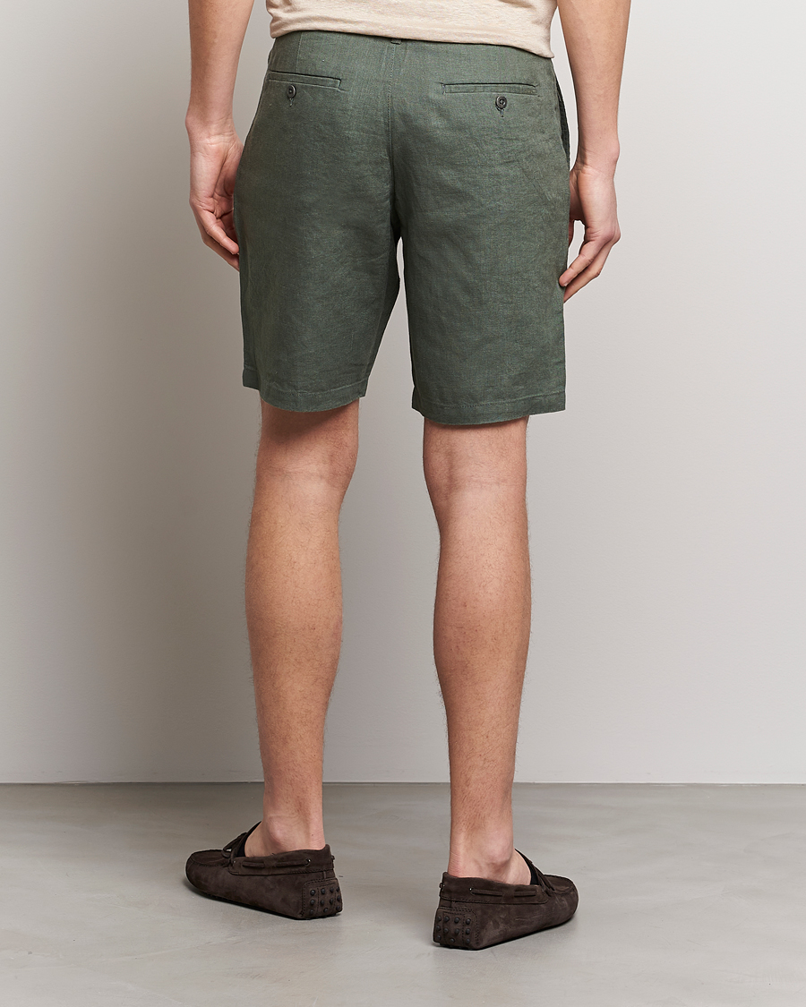 Mies | Shortsit | GANT | Relaxed Linen Drawstring Shorts Green Ash