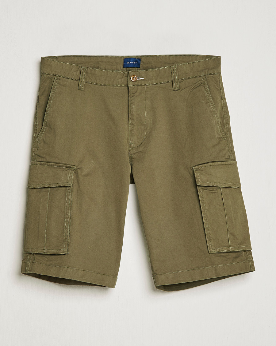 Mies | Shortsit | GANT | Relaxed Twill Cargoshorts Racing Green