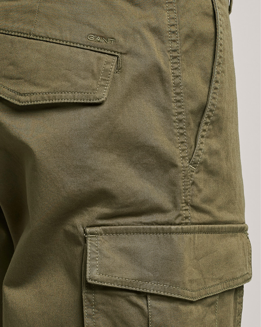 Mies | Shortsit | GANT | Relaxed Twill Cargoshorts Racing Green