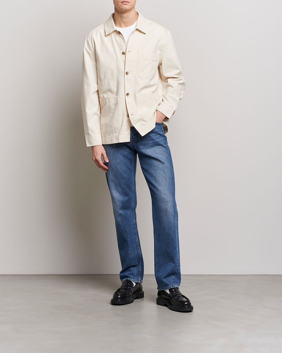 Mies | Kauluspaidat | GANT | Garment Dyed Cotton/Linen Overshirt Ecru