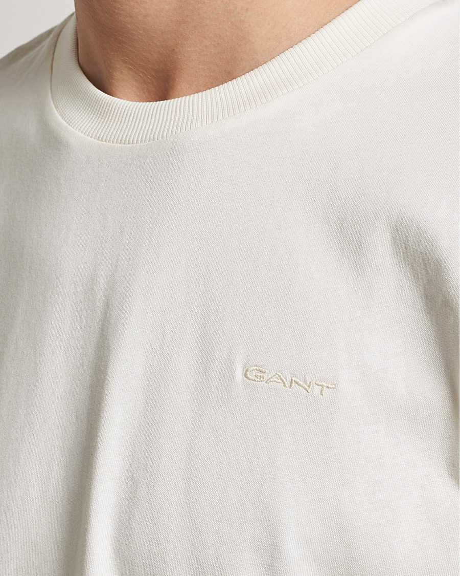 Mies | T-paidat | GANT | Icon Crew Neck T-Shirt Cream
