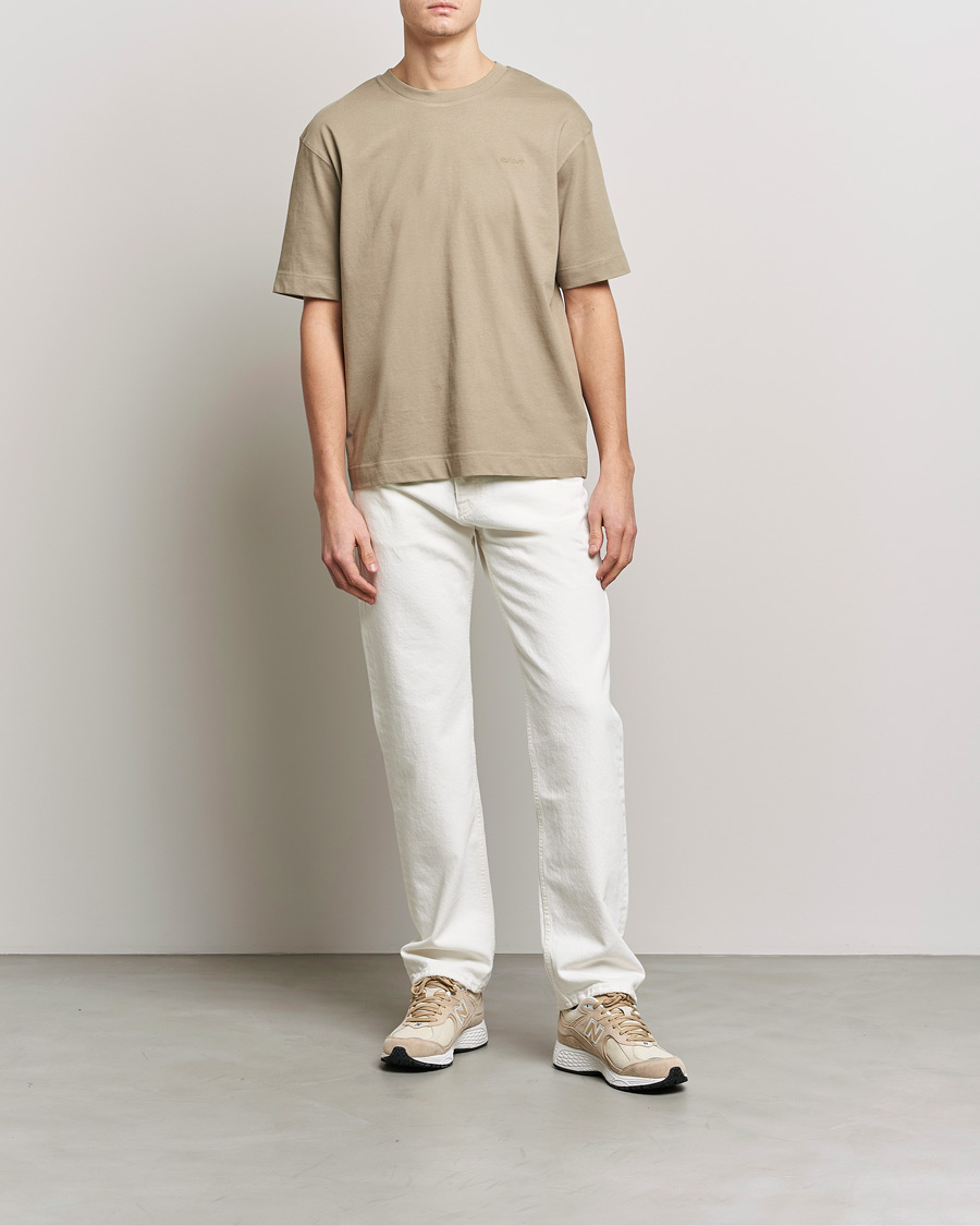 Mies | T-paidat | GANT | Icon Crew Neck T-Shirt Taupe Beige