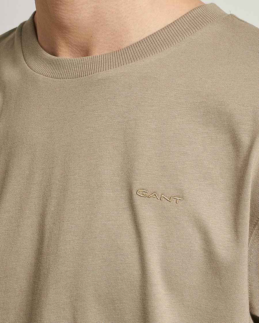 Mies | T-paidat | GANT | Icon Crew Neck T-Shirt Taupe Beige