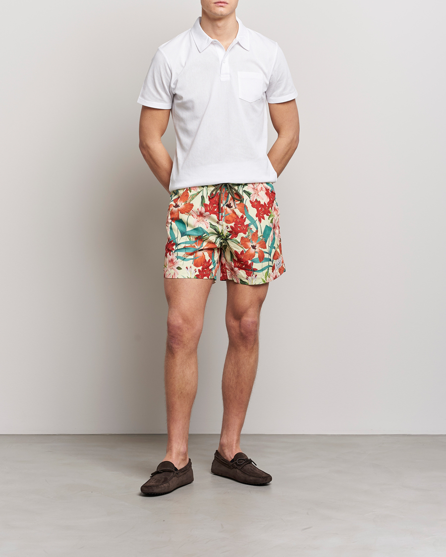 Mies | Uimahousut | GANT | Printed Flower Swimshorts Yellow Multi