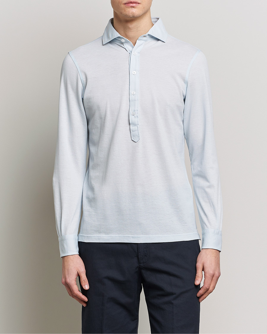 Mies | Rennot paidat | Gran Sasso | Popover Shirt Light Blue