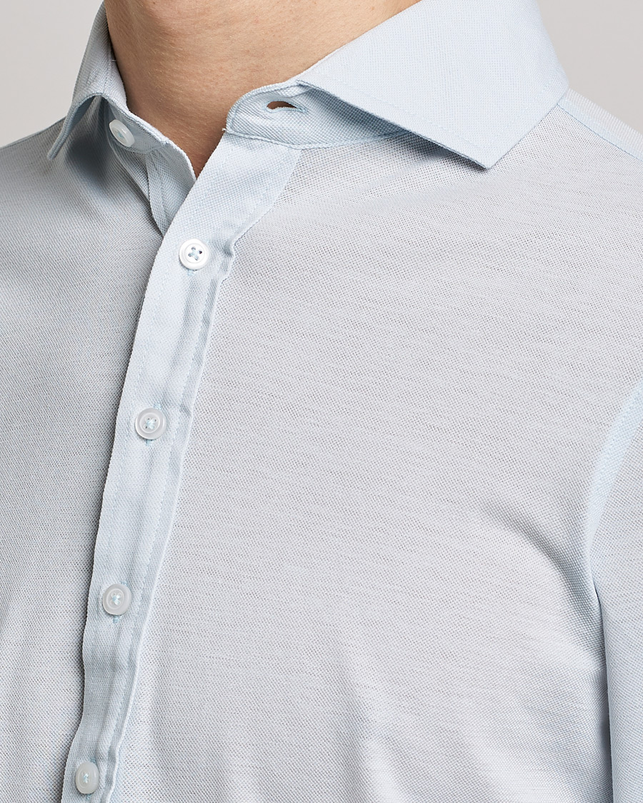 Mies | Kauluspaidat | Gran Sasso | Popover Shirt Light Blue