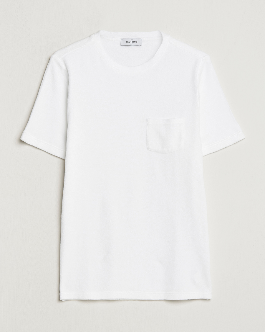 Mies | T-paidat | Gran Sasso | Cotton Terry Tee White