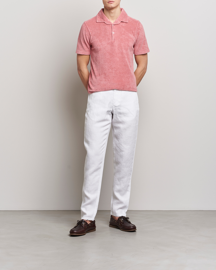 Mies | Pikeet | Gran Sasso | Cotton Terry Polo Washed Pink