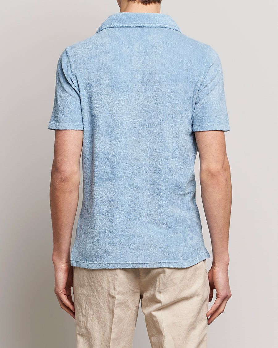 Mies | Pikeet | Gran Sasso | Cotton Terry Polo Light Blue