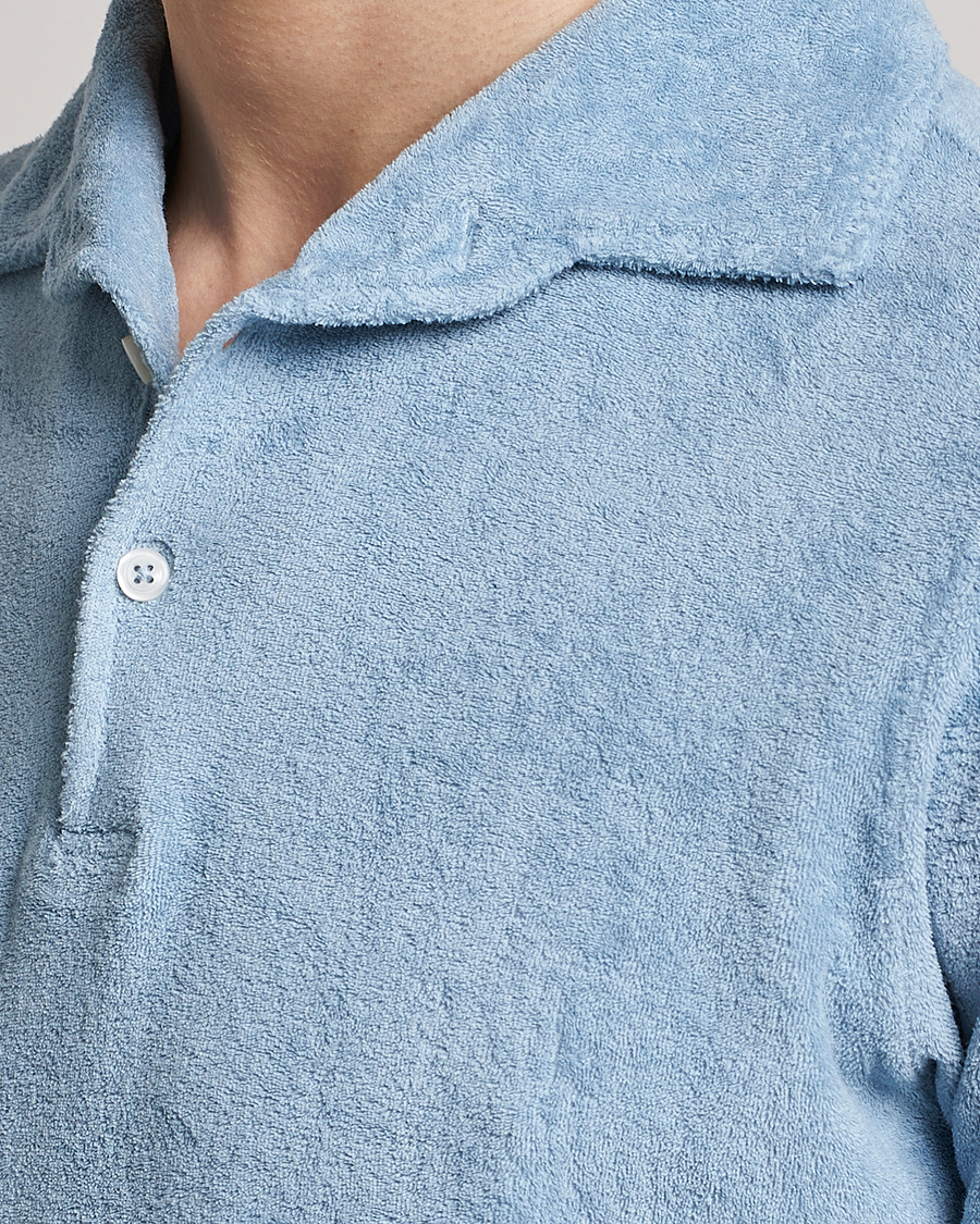 Mies | Pikeet | Gran Sasso | Cotton Terry Polo Light Blue
