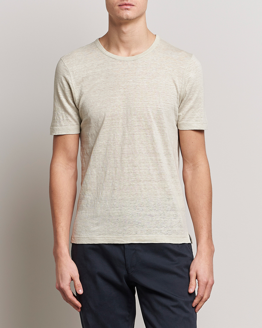 Mies |  | Gran Sasso | Washed Linen Tee Beige