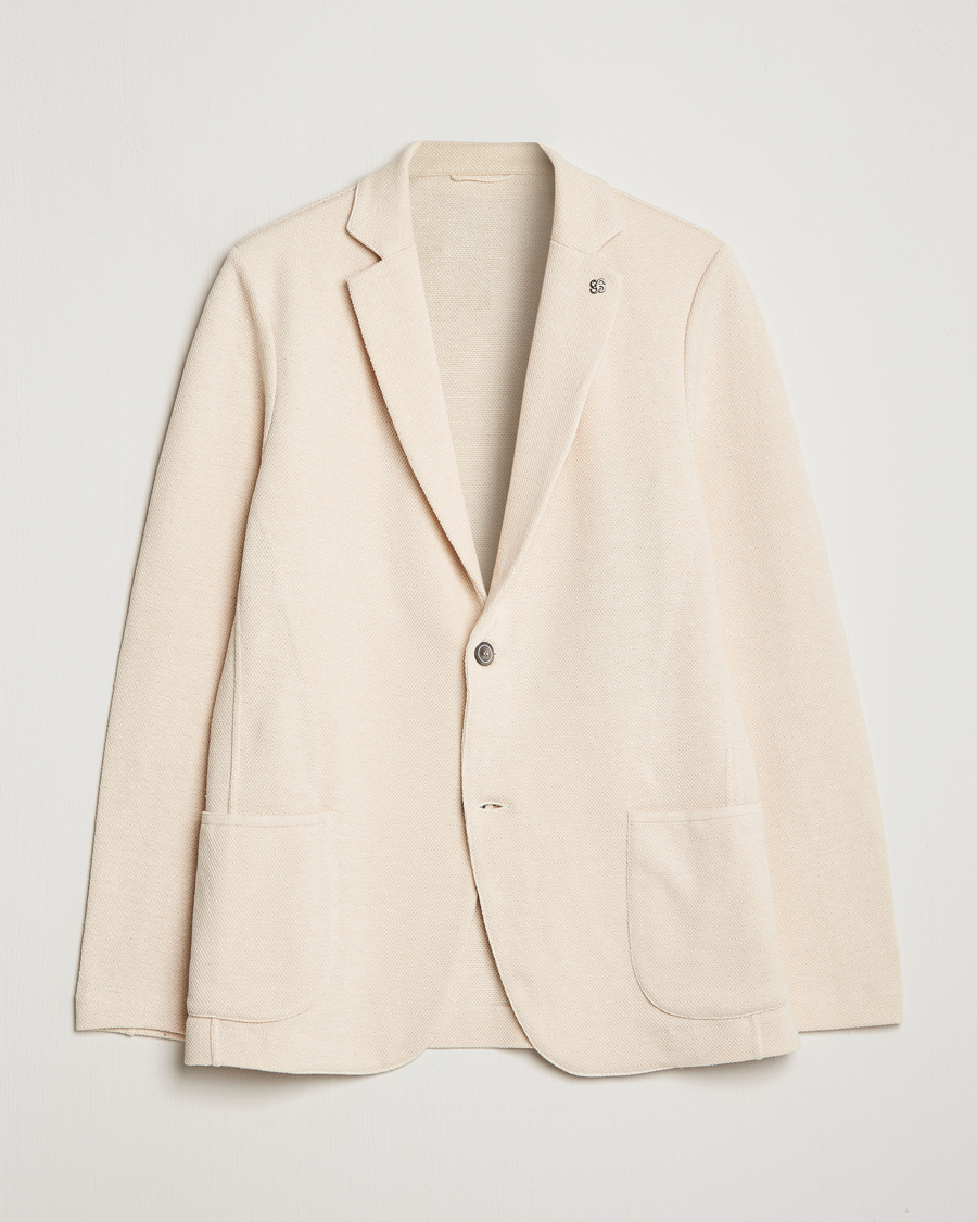 Mies | Pikkutakit | Gran Sasso | Structured Cotton/Linen Blazer Cream