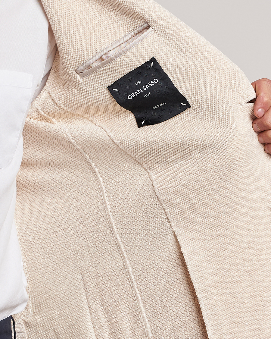 Mies | Pikkutakit | Gran Sasso | Structured Cotton/Linen Blazer Cream