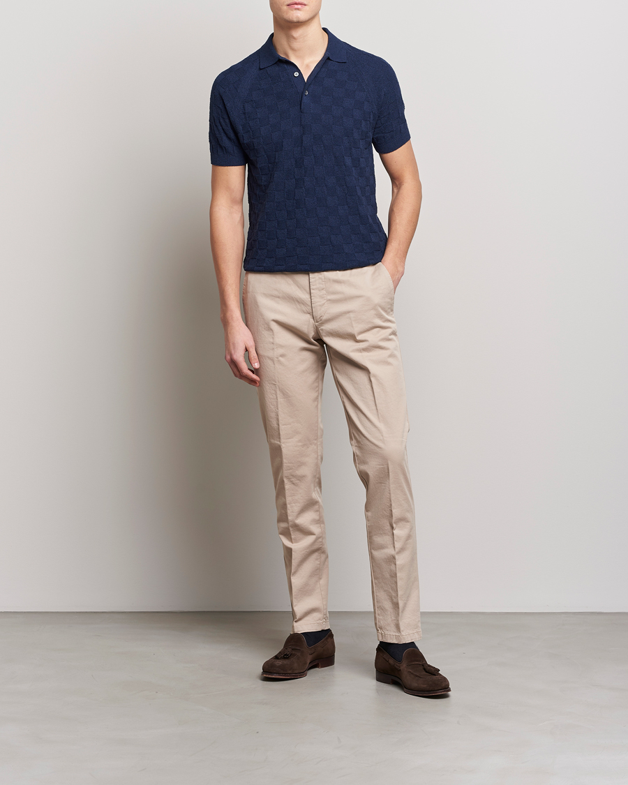 Mies | Pikeet | Gran Sasso | Structured Terry Polo Navy
