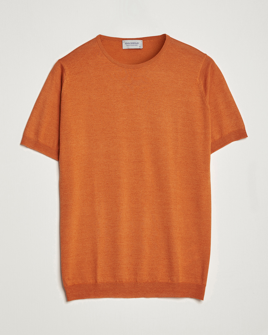 Mies | T-paidat | John Smedley | Belden Wool/Cotton T-Shirt Amber