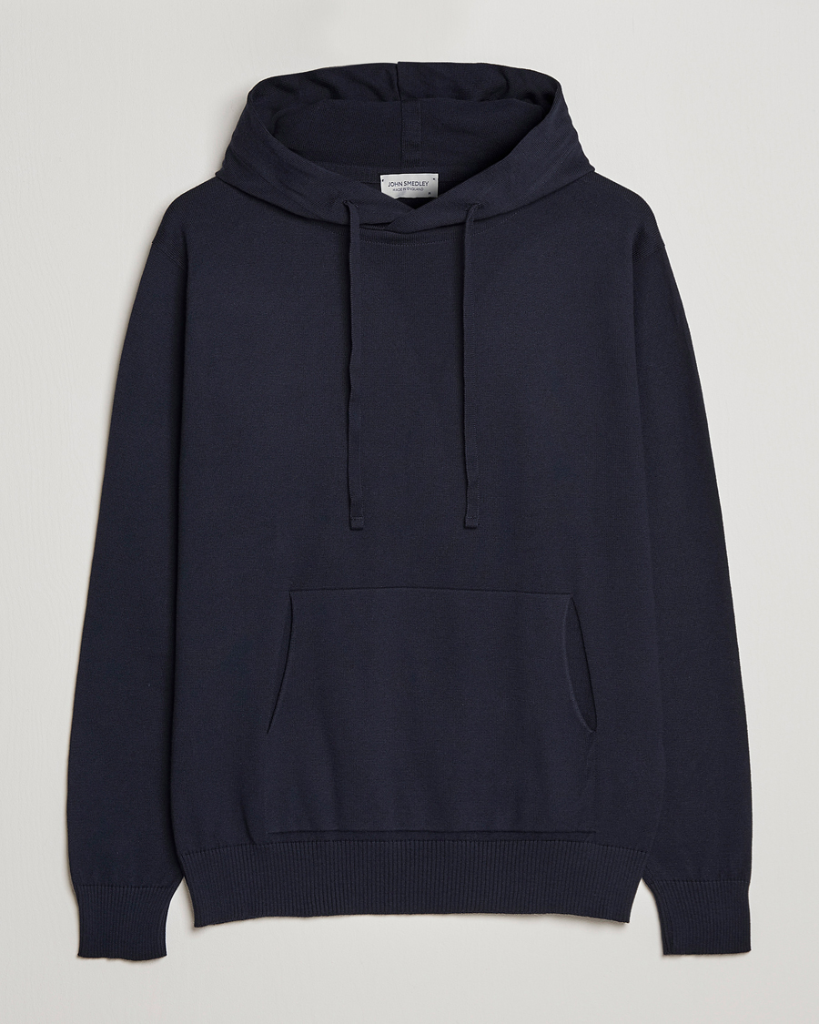 Mies | Puserot | John Smedley | Sundown Sea Island Hoodie Navy