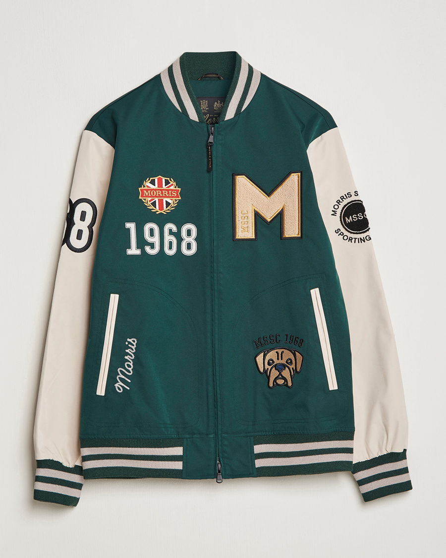 Mies | Takit | Morris | Ramsey Nylon Baseball Jacket Green/White
