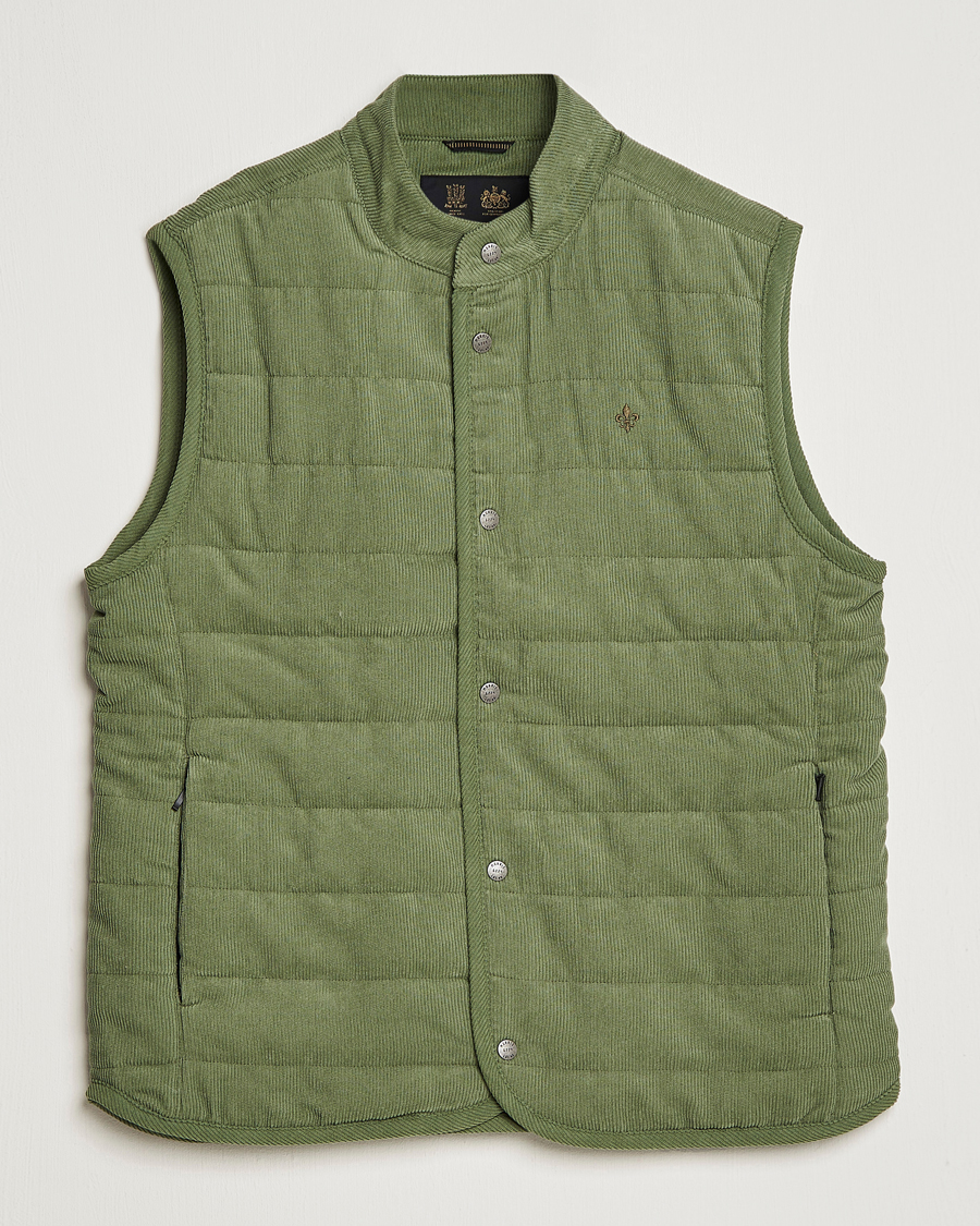 Mies | Ulkoliivit | Morris | Woburn Baby Cord Vest Sage Green