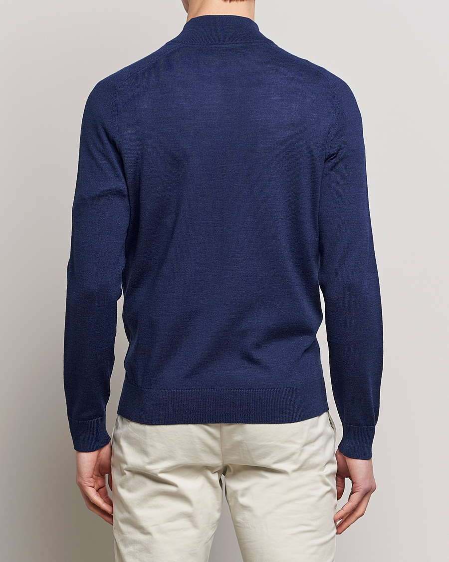 Mies | Puserot | Morris | John Merino Half Zip Blue