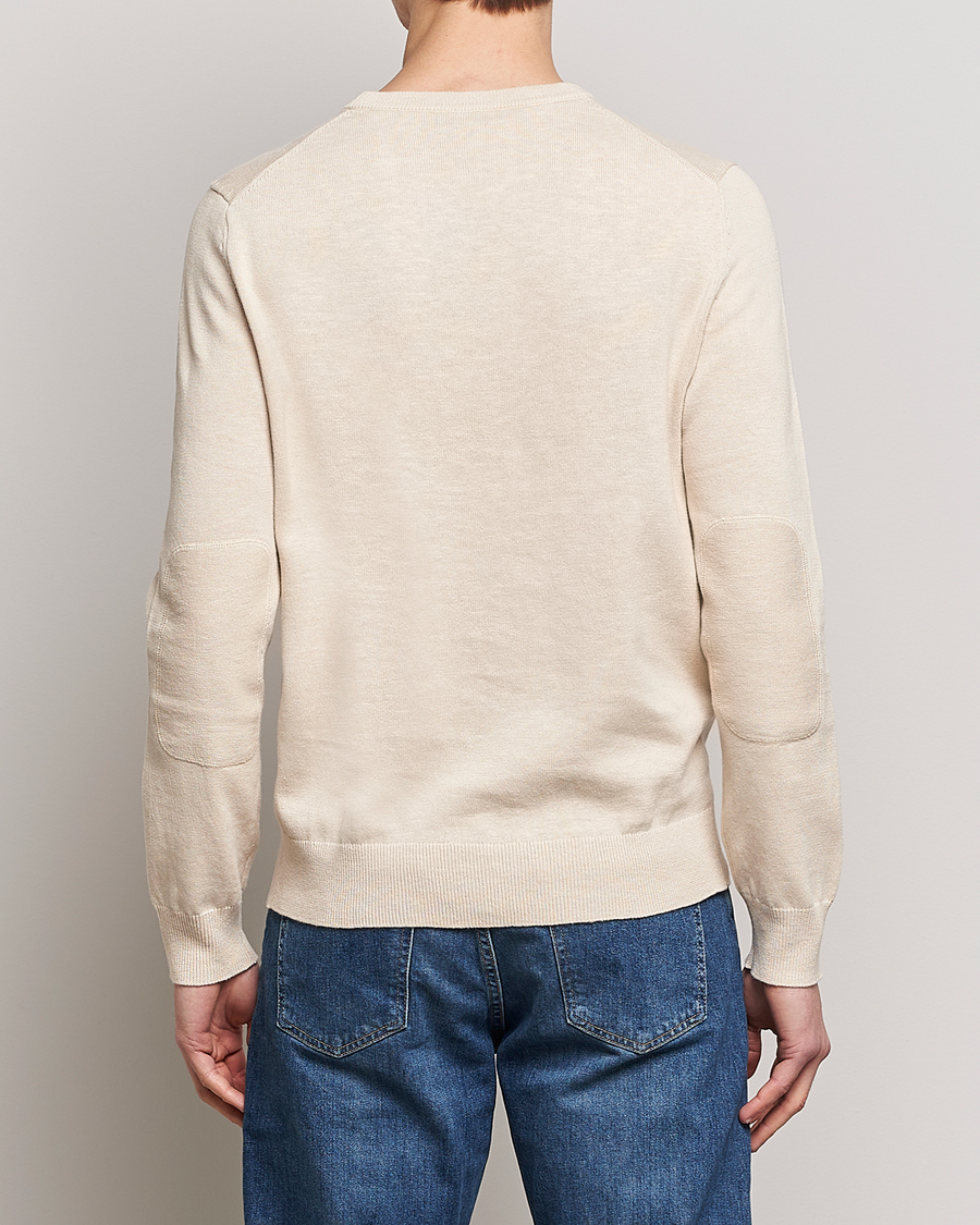 Mies | Puserot | Morris | Harold Cotton/Linen Summer Crew Neck Off White